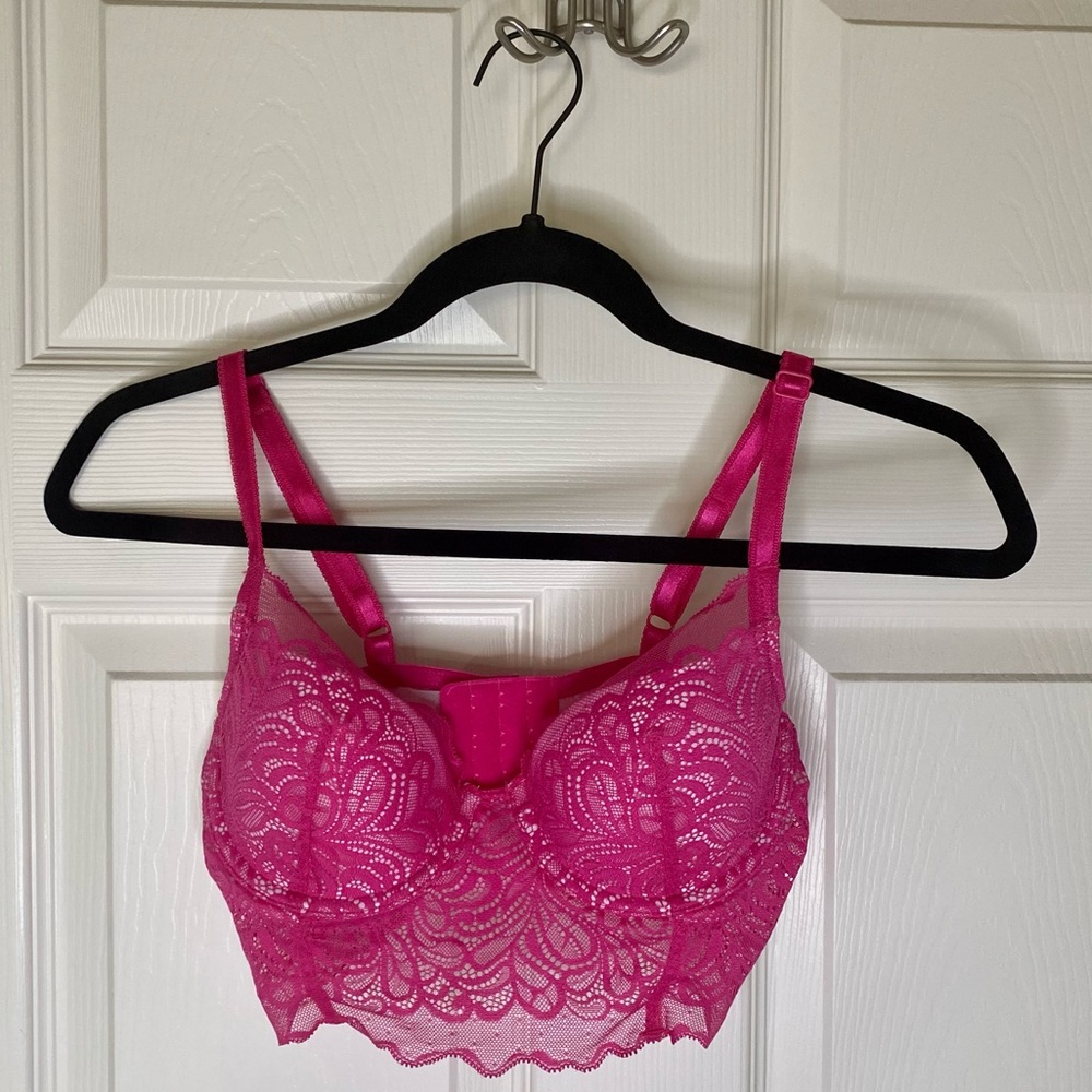 HOT pink tempt’d bra/bustier